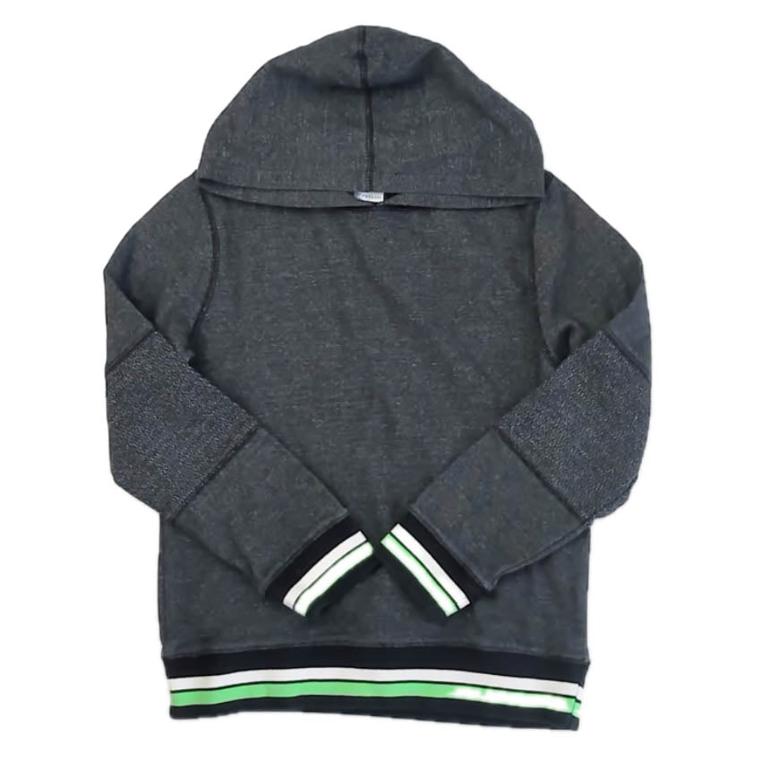 Rockets of Awesome Boys Gray | Black | Green Hoodie Size: 7-8 Years Gray | Black | Green