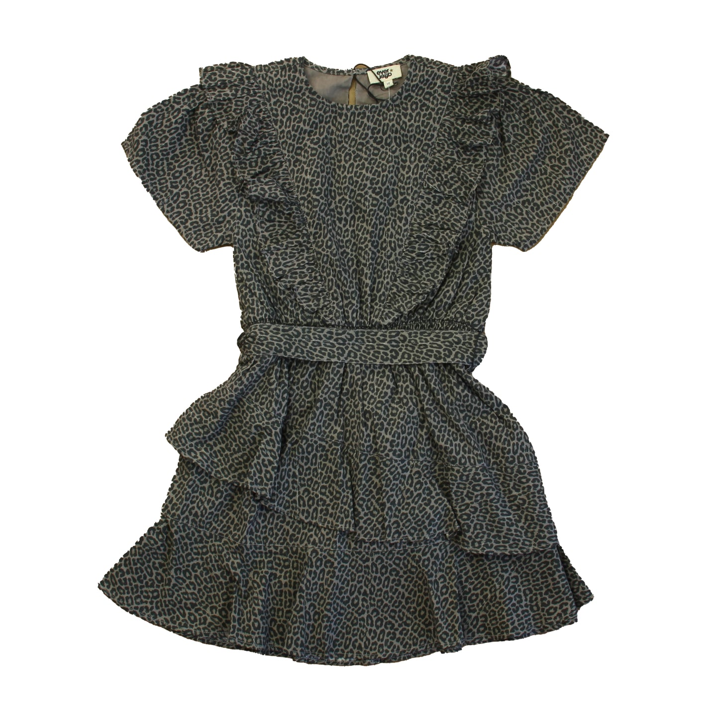 Ever After Girls Gray | Black Leopard Dress Size: 10 Years
