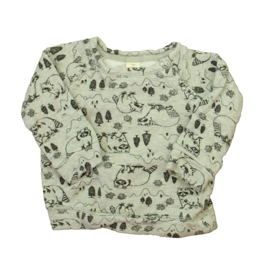 Tucker + Tate Boys Gray | Black Racoons Long Sleeve Shirt Size: 12 Months Gray | Black Racoons