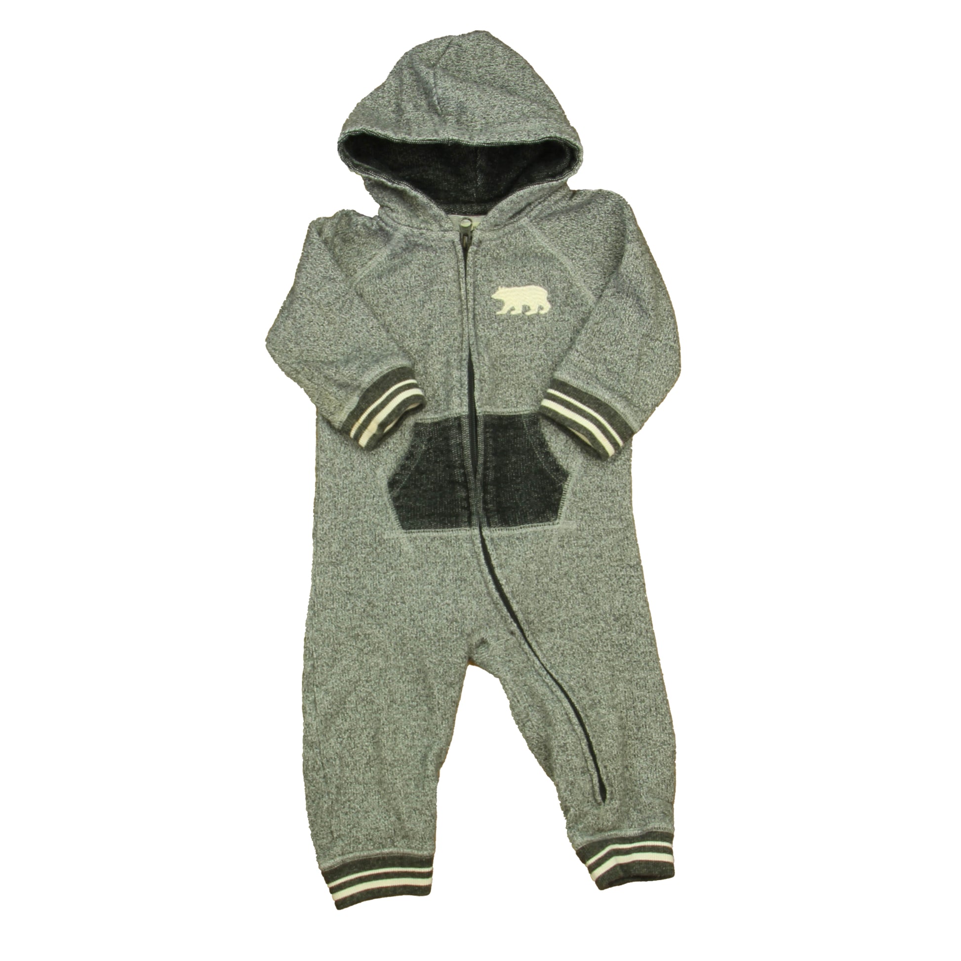 Hatley Boys Gray | Black Long Sleeve Outfit Size: 12-18 Months Gray | Black