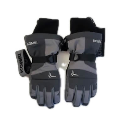 Kombi Boys Gray | Black Gloves Size: 7-8 Years Gray | Black