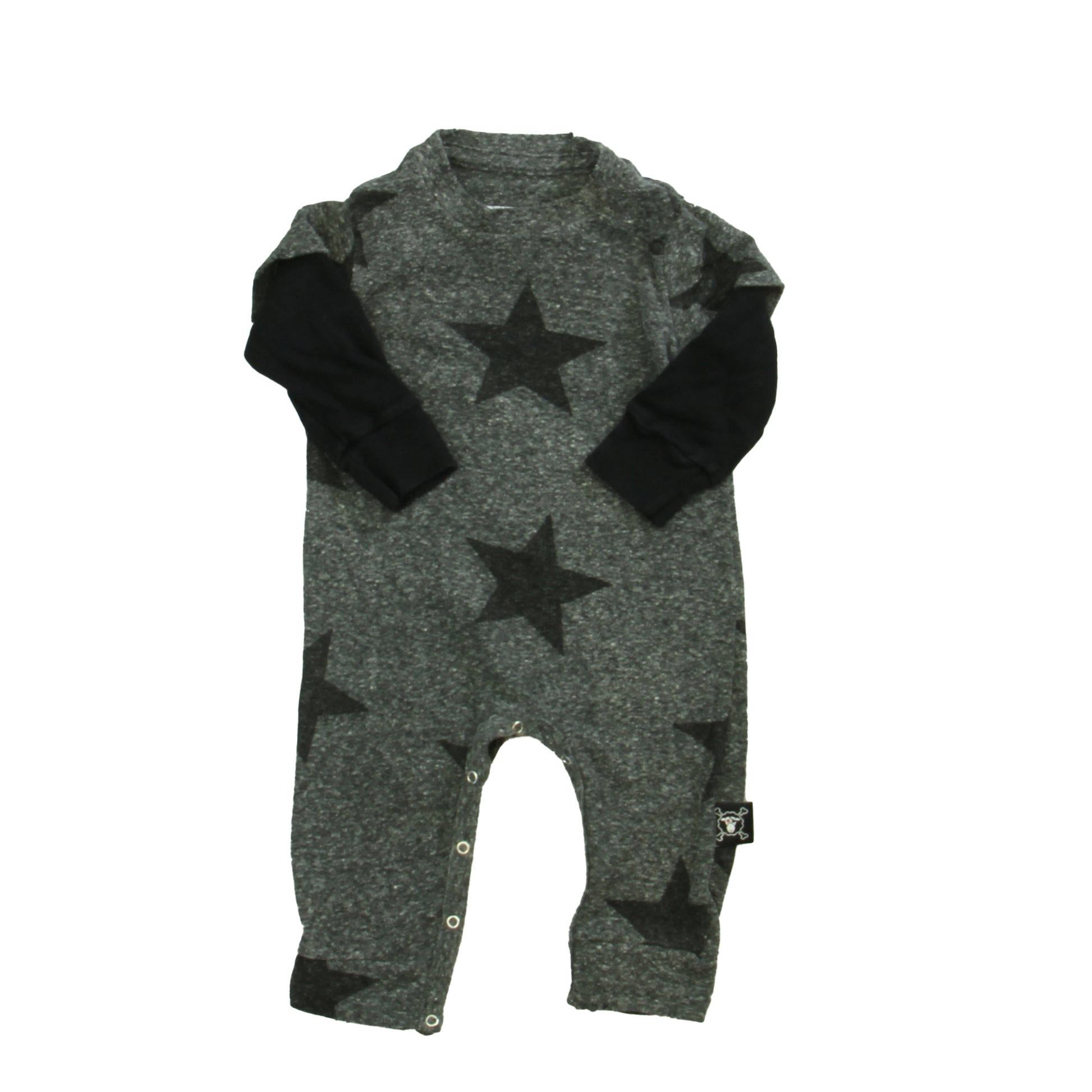 NuNuNu Boys Gray | Black Long Sleeve Outfit Size: 0-6 Months Gray | Black