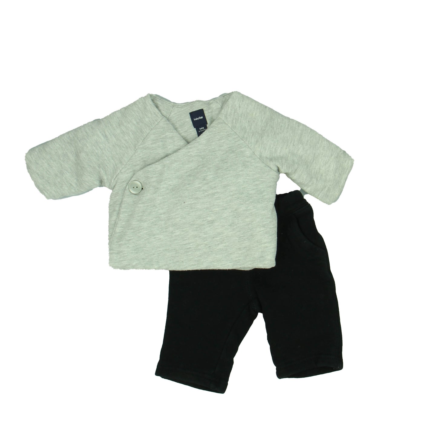 Gap Boys Gray | Black Apparel Sets Size: 0-3 Months Gray | Black