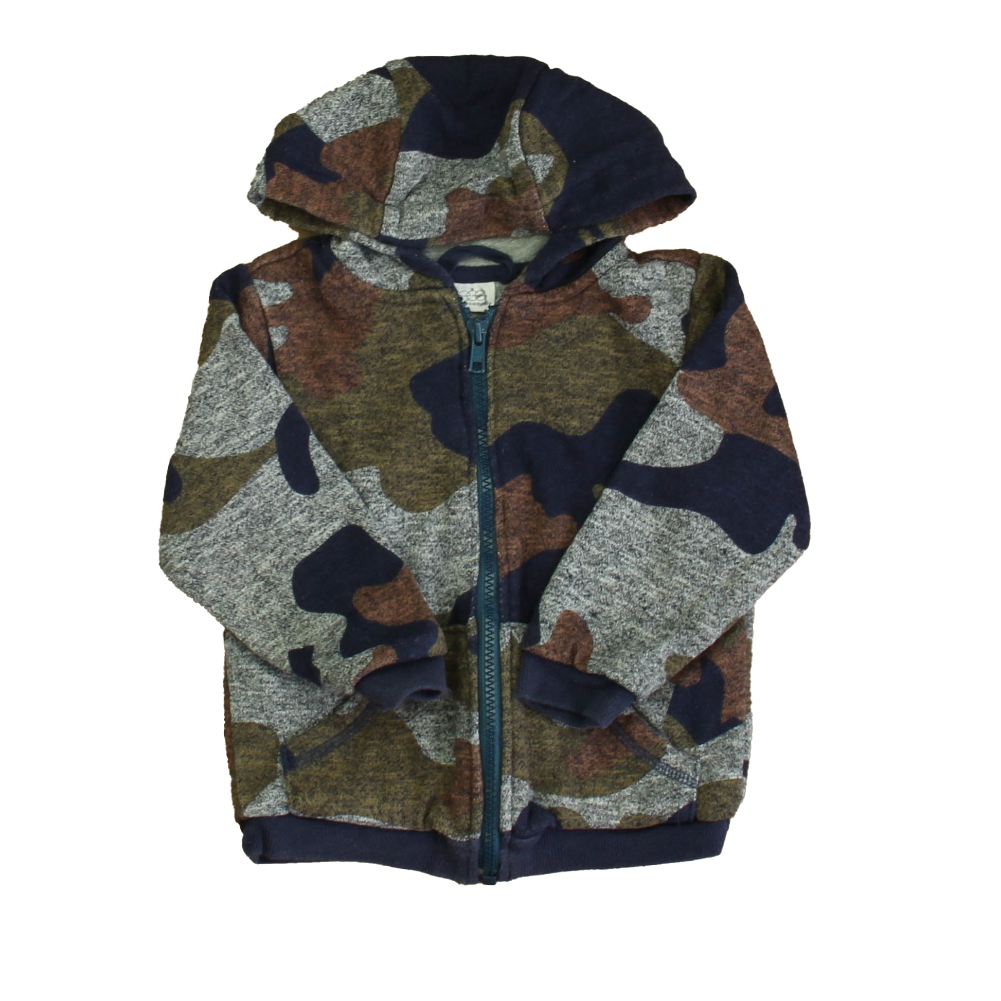 Egg Boys Gray | Blue Camo Hoodie Size: 2T Gray | Blue Camo