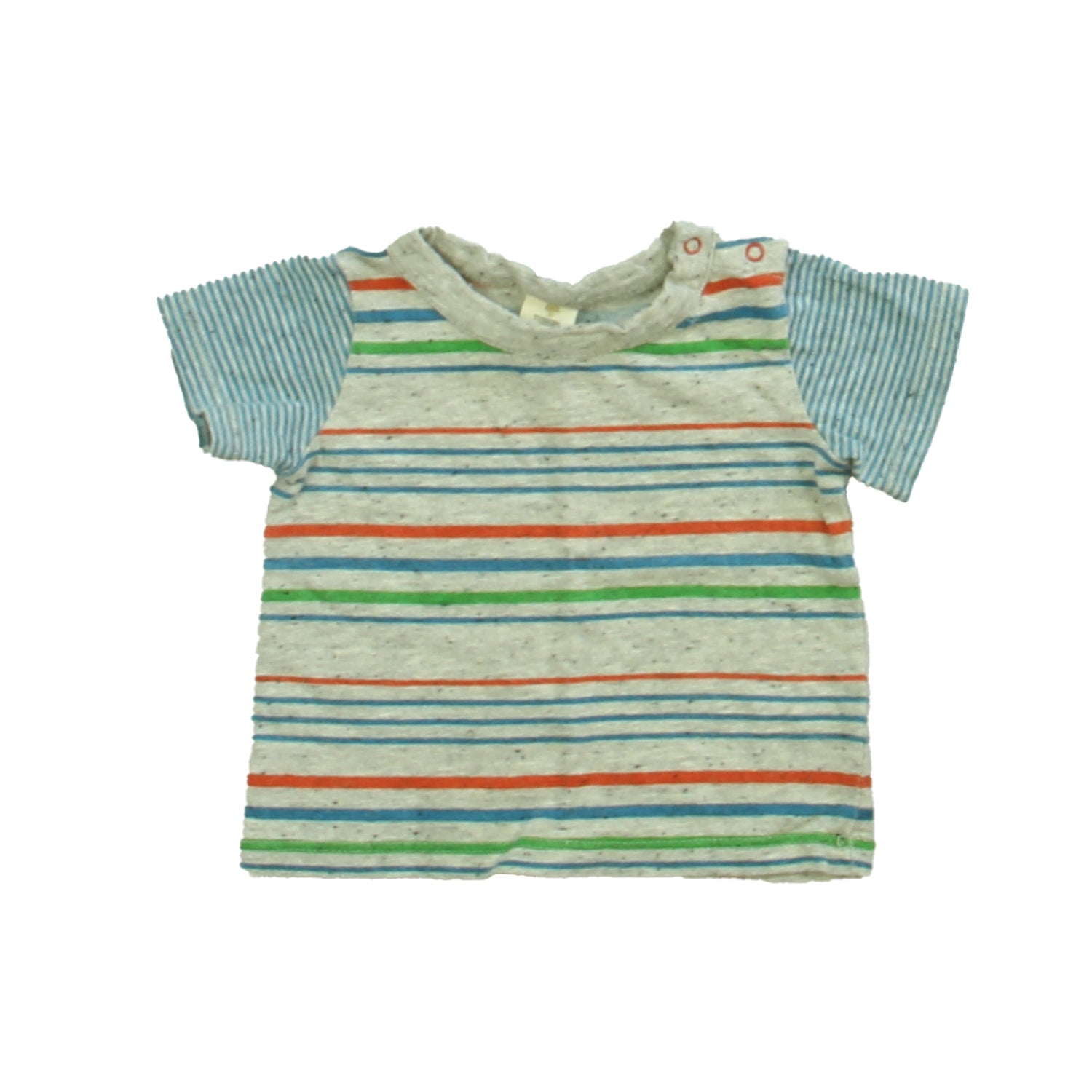 Tucker + Tate Boys Gray | Blue | Red Stripe T-Shirt Size: 3 Months Gray | Blue | Red Stripe