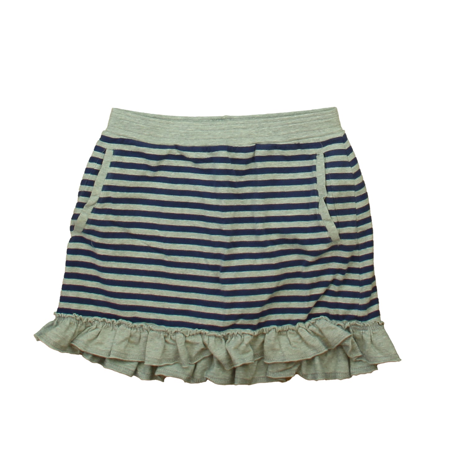 Garnet Hill Girls Gray | Blue Stripe Skirt Size: 10 Years