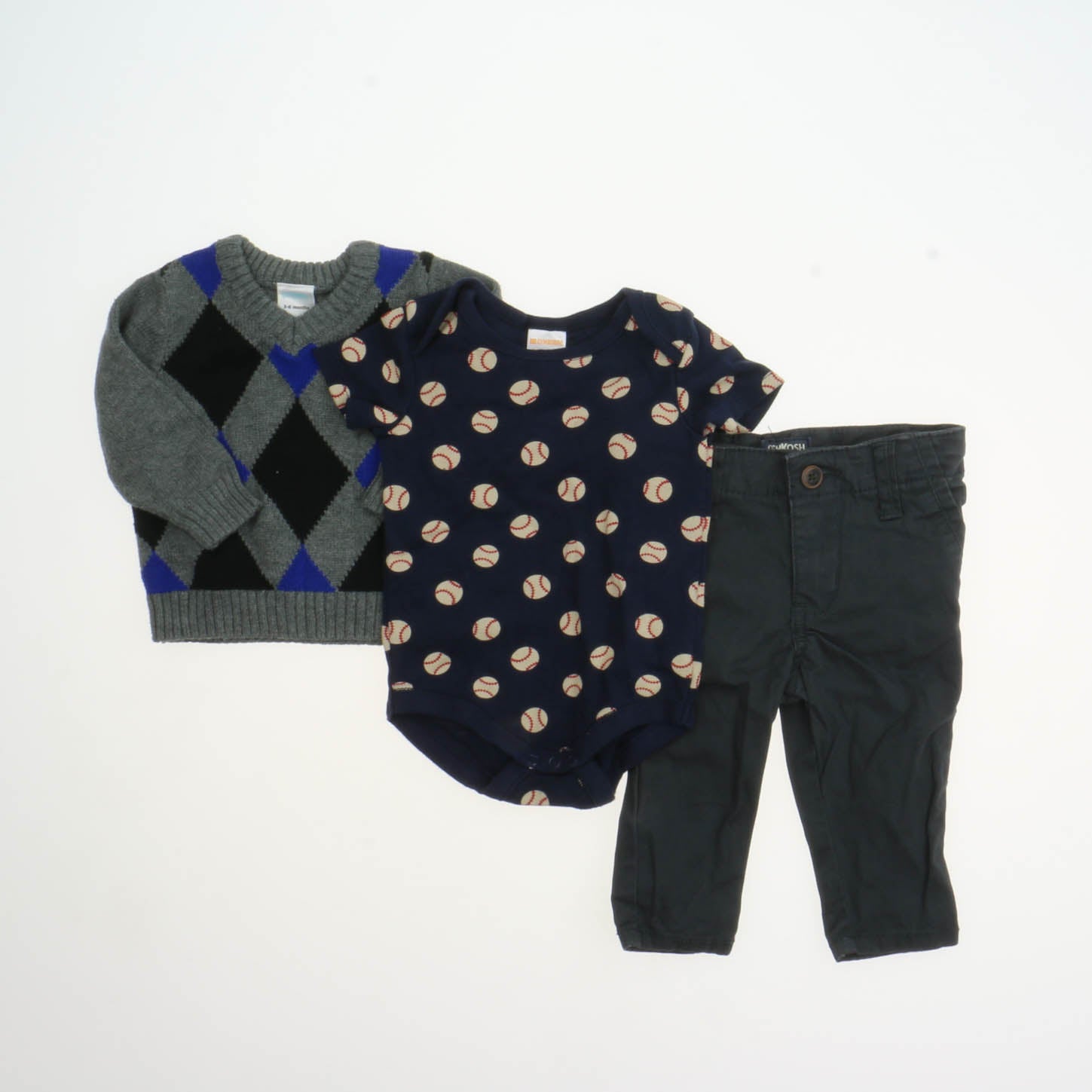 Gymboree | Osh Kosh Boys Gray | Blue Apparel Sets Size: 3-6 Months Gray | Blue