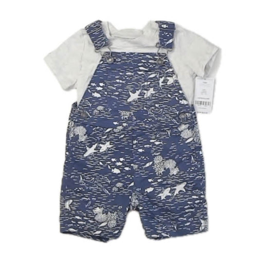 Carter's Boys Gray | Blue Apparel Sets Size: 12 Months Gray | Blue