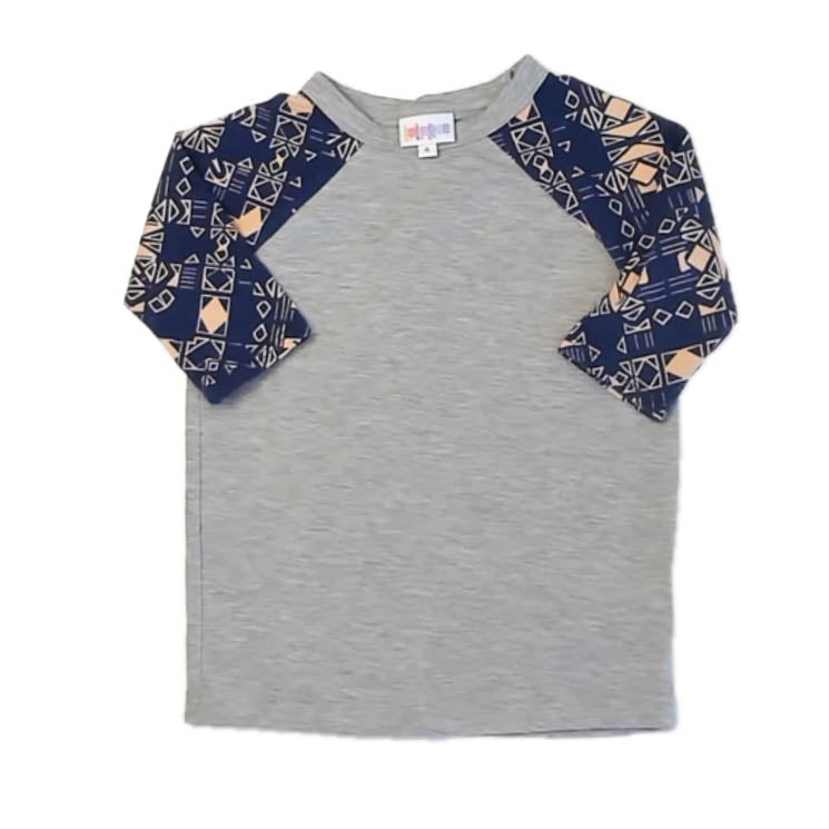 LuLaRoe Boys Gray | Blue T-Shirt Size: 4T Gray | Blue