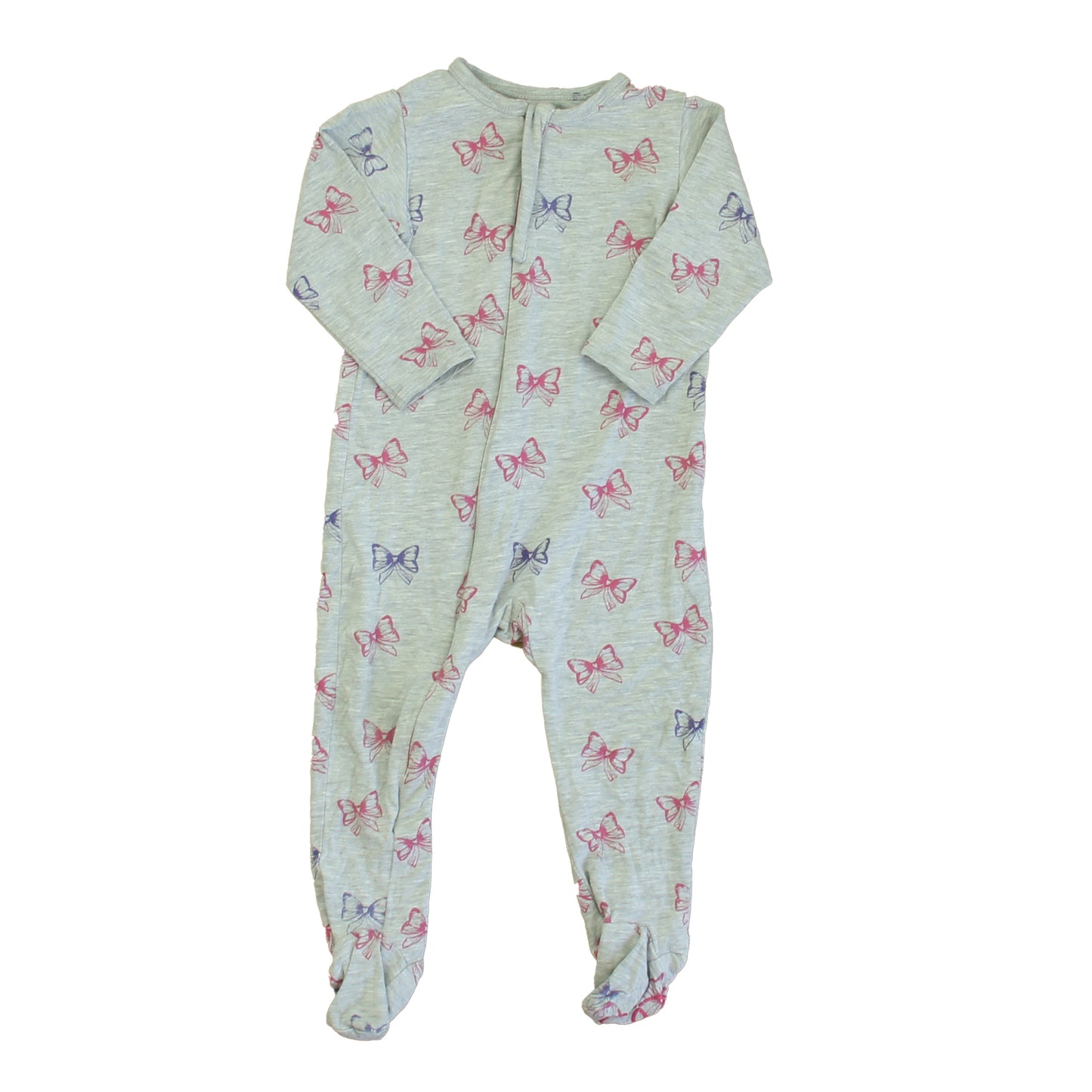 Egg Girls Gray Bows Long Sleeve Outfit Size: 12 Months Gray Bows