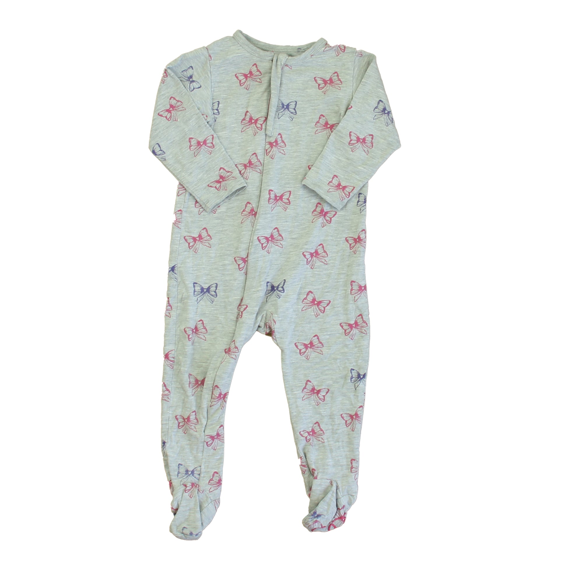 Egg Girls Gray Bows Long Sleeve Outfit Size: 12 Months Gray Bows