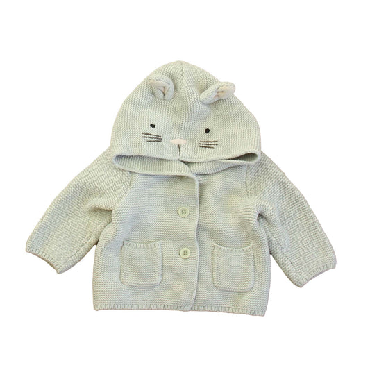Gap Girls Gray Bunny Cardigan Size: 3-6 Months Gray Bunny