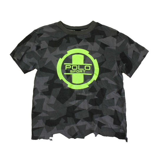 Polo Sport Boys Gray | Camo | Lime Green T-Shirt Size: 6 Years