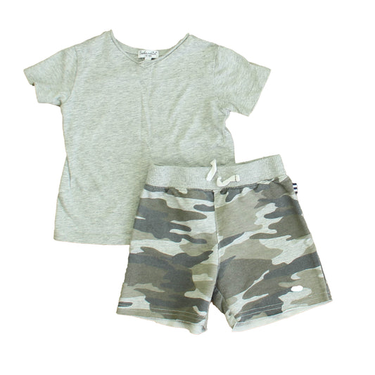 Splendid Boys Gray Camo Apparel Sets Size: 12-18 Months Gray Camo