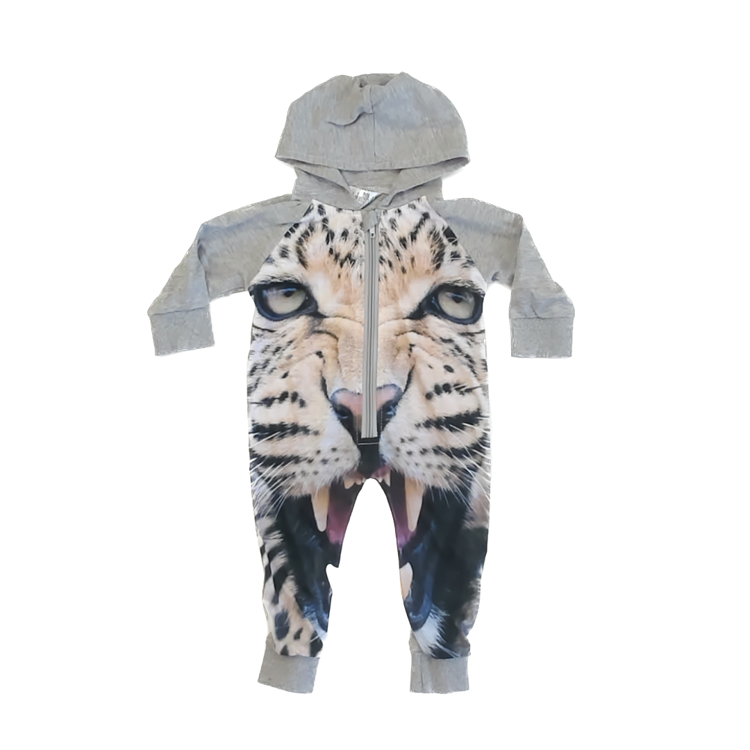 Unknown Unisex Gray Cat Long Sleeve Outfit Size: 12-18 Months Gray Cat