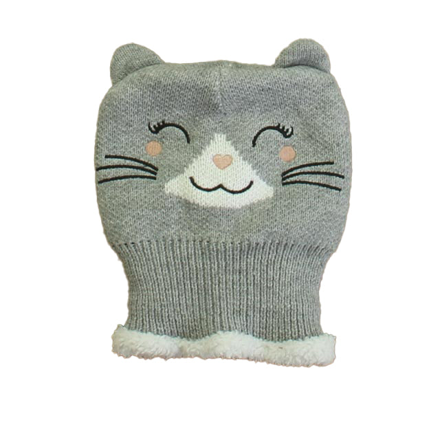 Barnes and Noble Girls Gray Cat Winter Hat Size: 12-18 Months Gray Cat