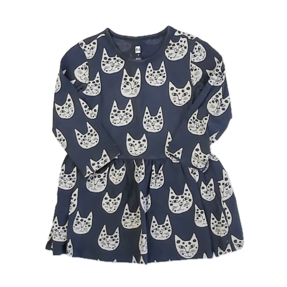 Tea Collection Girls Gray Cats Dress Size: 2T Gray Cats