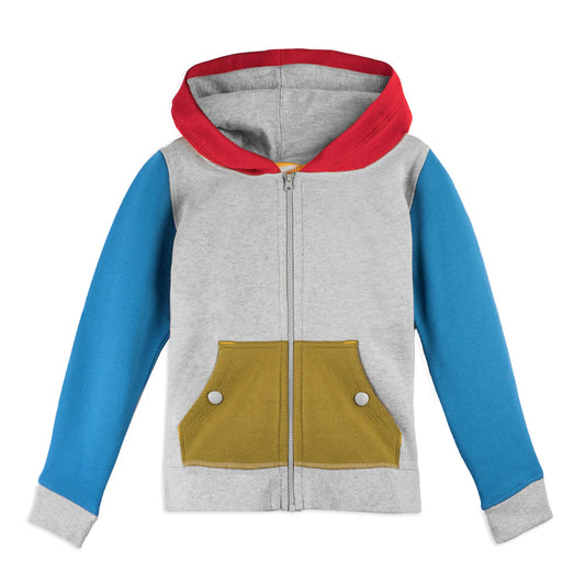 Mightly Boys Gray Colorblock Hoodie Size: 6-14 Years