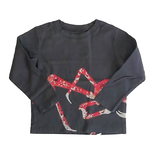 Tea Collection Boys Gray Crab Long Sleeve T-Shirt Size: 2T Gray Crab
