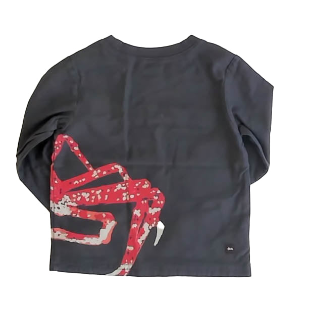 Tea Collection Boys Gray Crab Long Sleeve T-Shirt Size: 2T Gray Crab