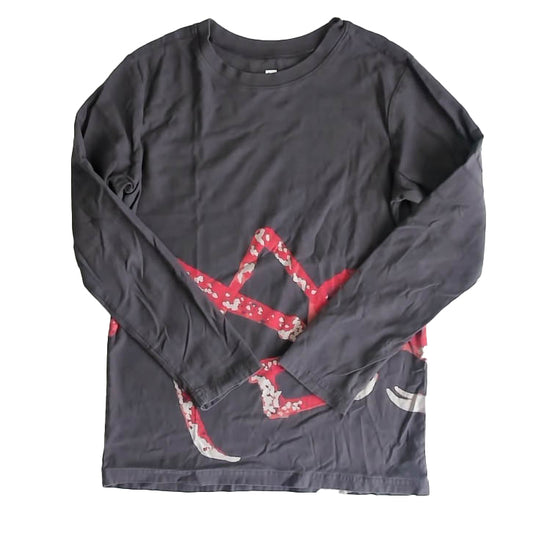 Tea Collection Boys Gray Crab Long Sleeve T-Shirt Size: 12 Years Gray Crab