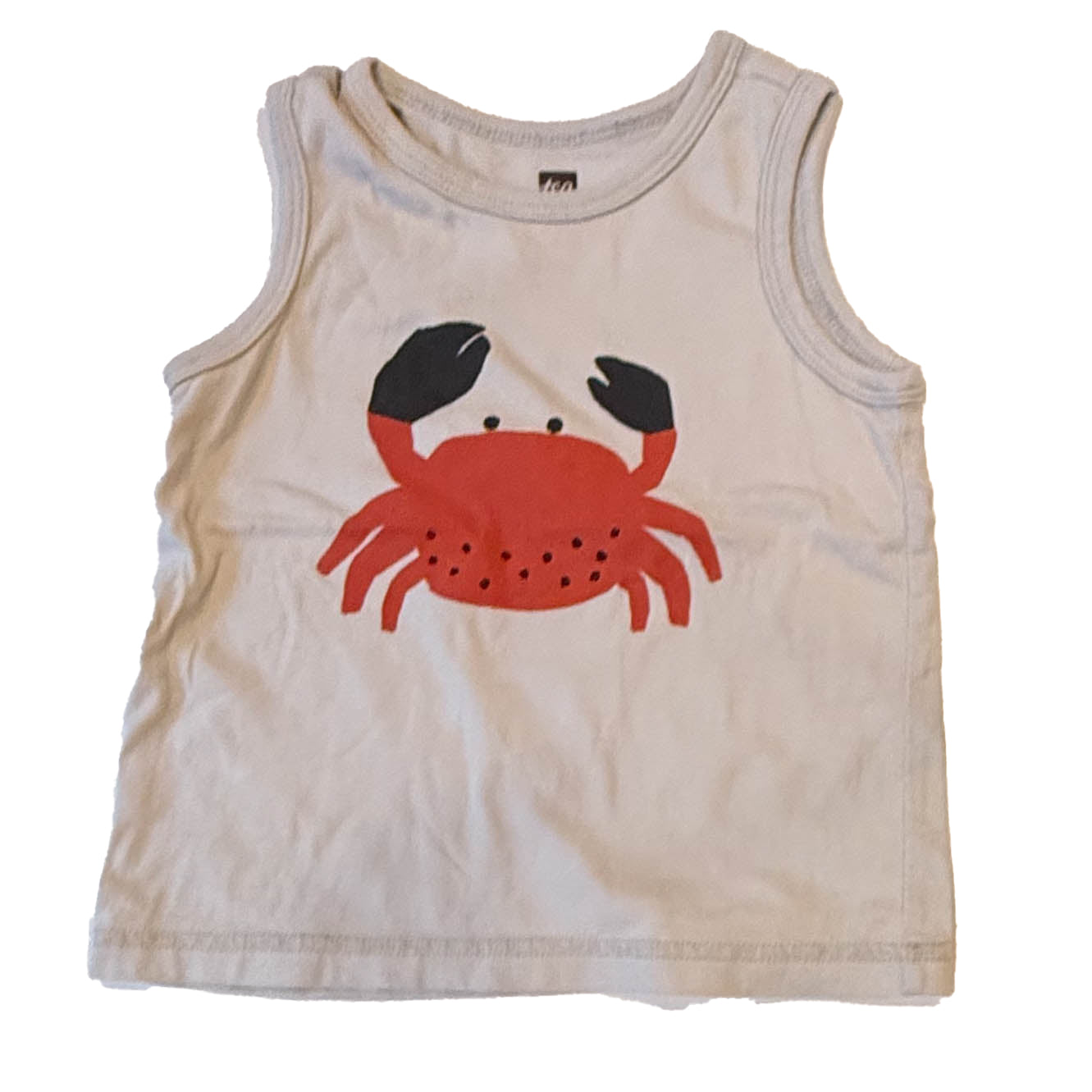 Tea Collection Boys Gray Crab Tank Top Size: 12-18 Months Gray Crab
