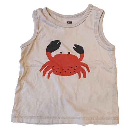 Tea Collection Boys Gray Crab Tank Top Size: 12-18 Months Gray Crab