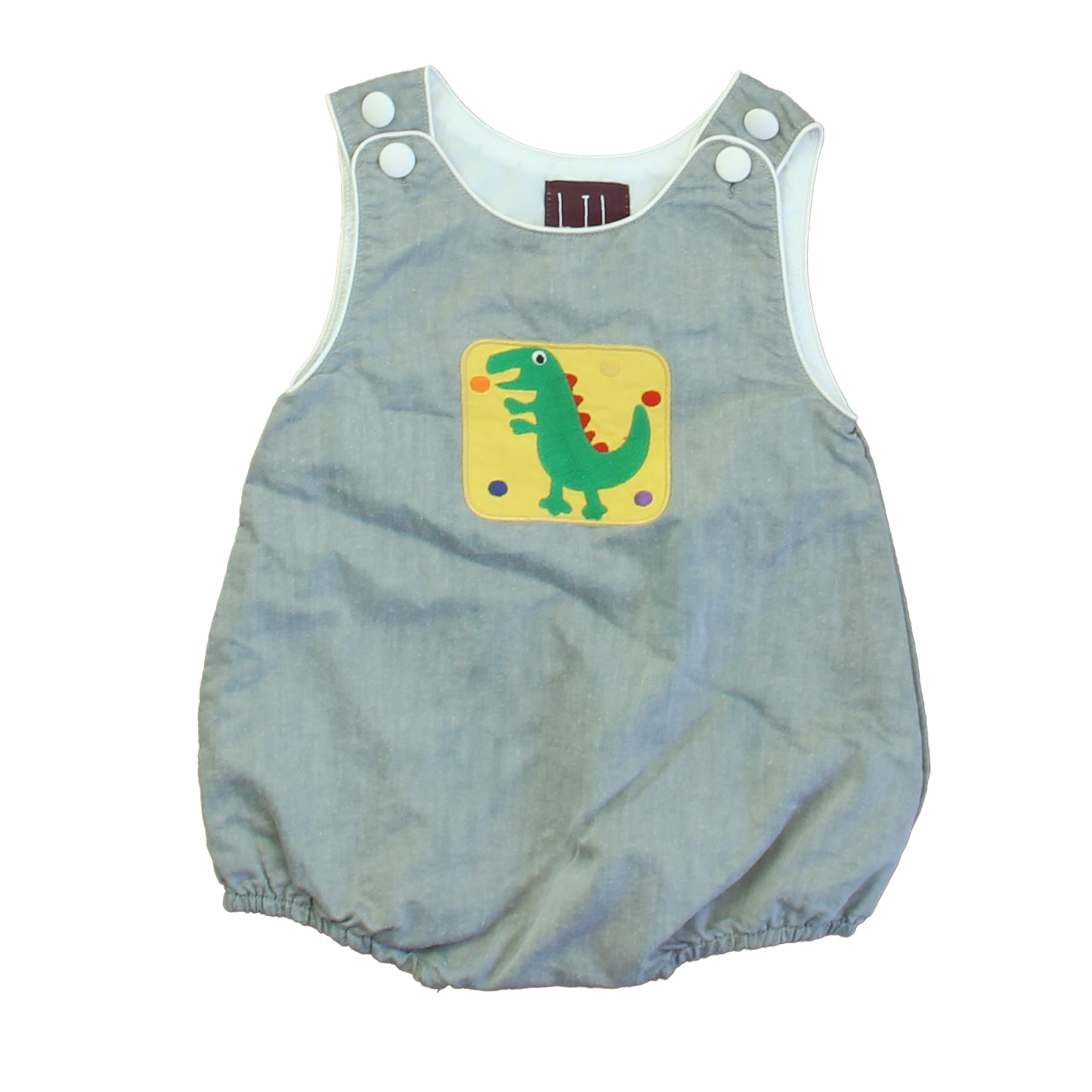 Lil Cactus Boys Gray Dinosaur Romper Size: 18-24 Months Gray Dinosaur