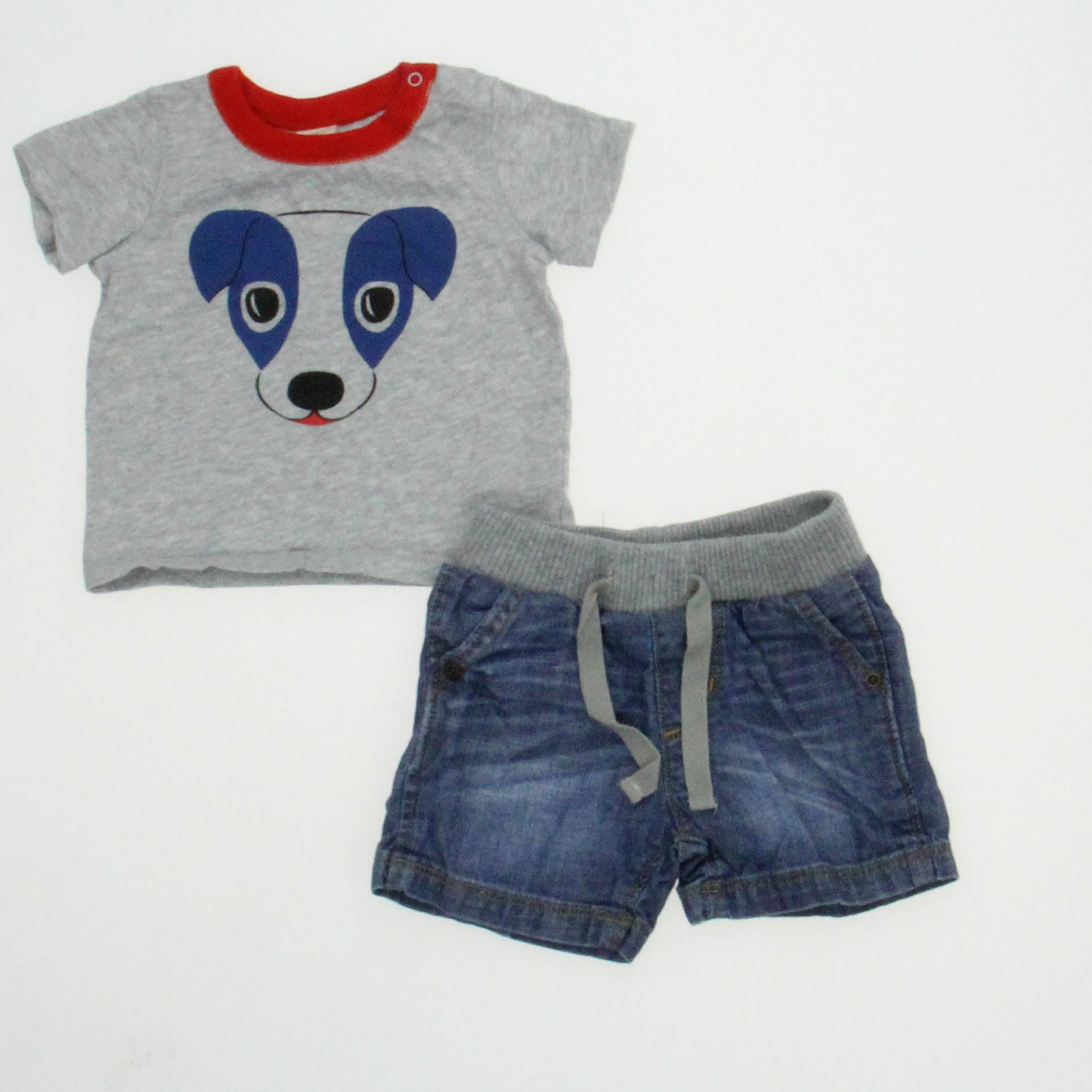 Tucker + Tate Boys Gray Dog | Blue Apparel Sets Size: 3 Months Gray Dog | Blue