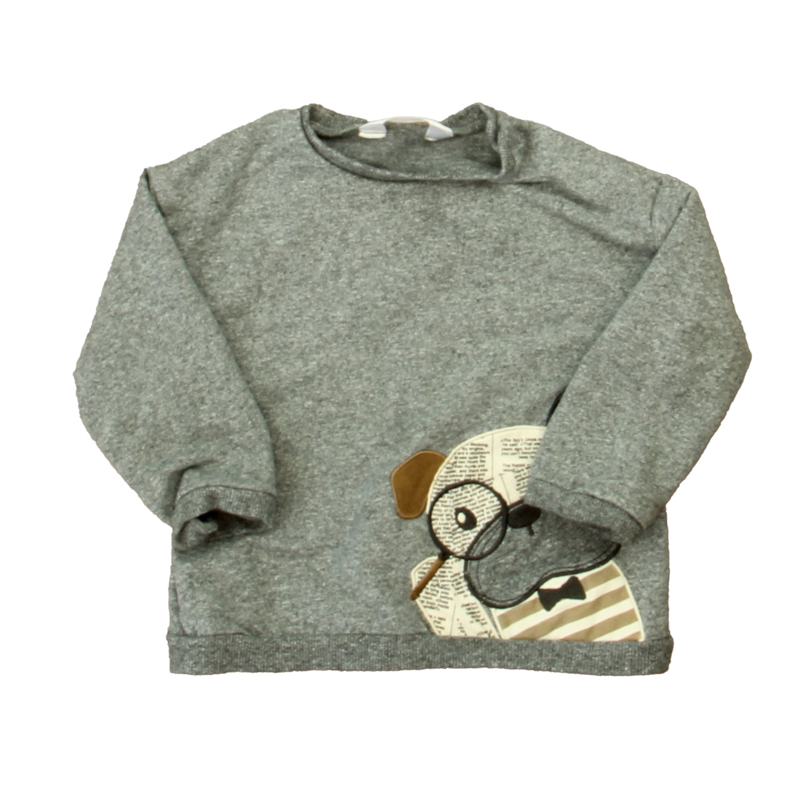 Mayoral Boys Gray Dog Long Sleeve Shirt Size: 12 Months Gray Dog