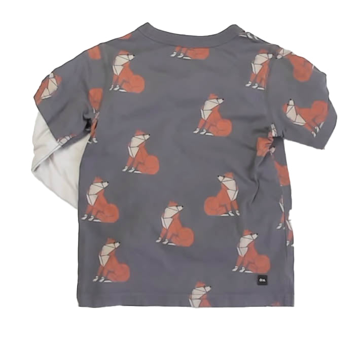 Tea Collection Boys Gray Dogs Long Sleeve T-Shirt Size: 5T Gray Dogs