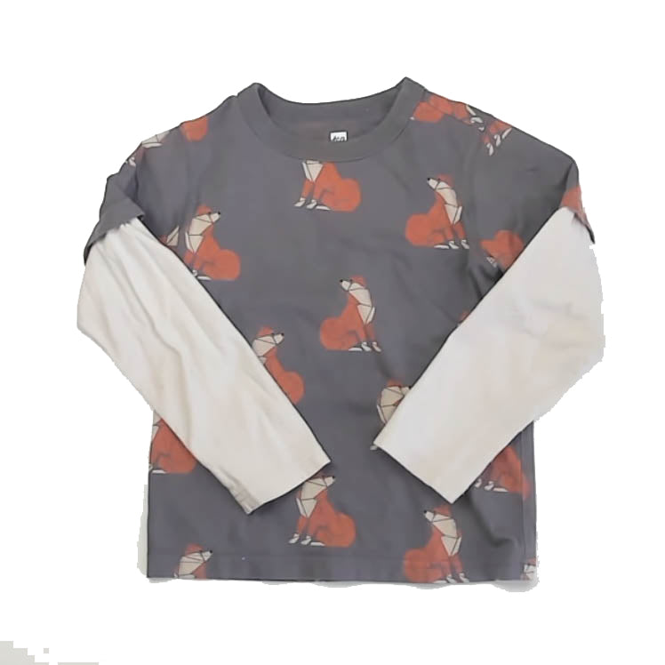 Tea Collection Boys Gray Dogs Long Sleeve T-Shirt Size: 5T Gray Dogs