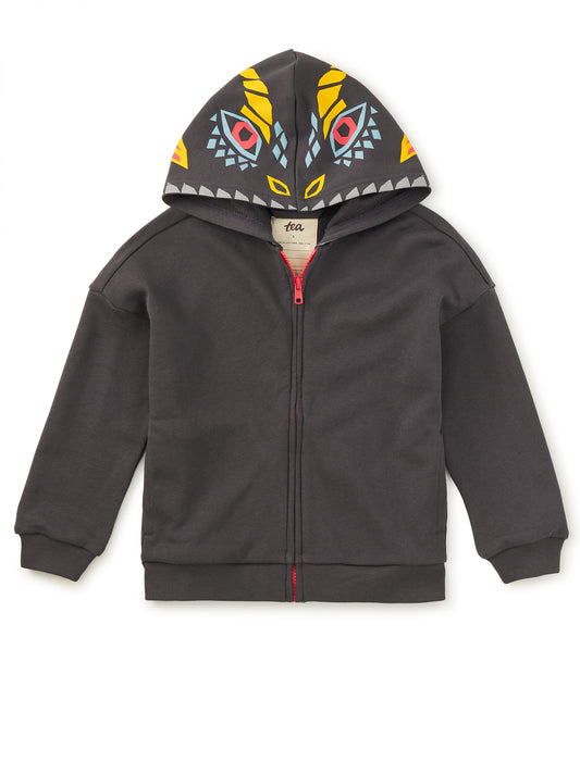 Tea Collection Boys Gray Dragon Hoodie Size: 5T Gray Dragon