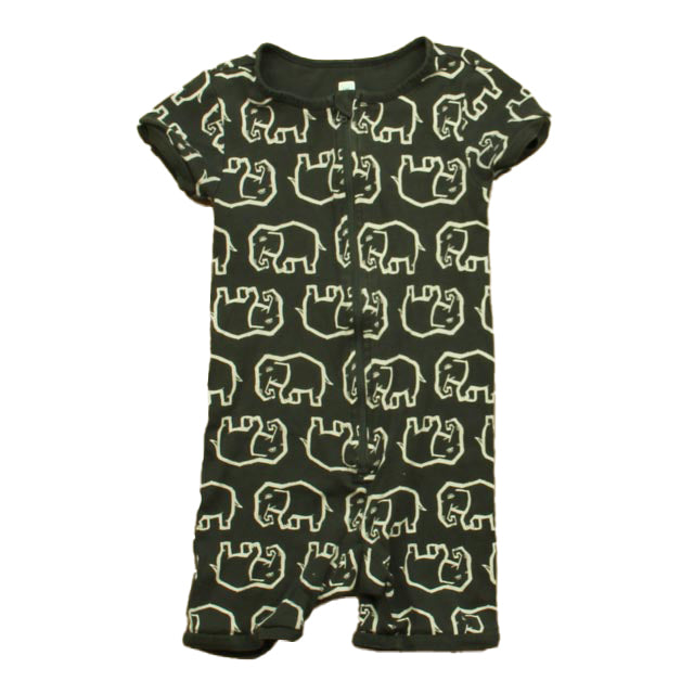 Tea Boys Gray Elephants 1-piece Non-footed Pajamas Size: 4T