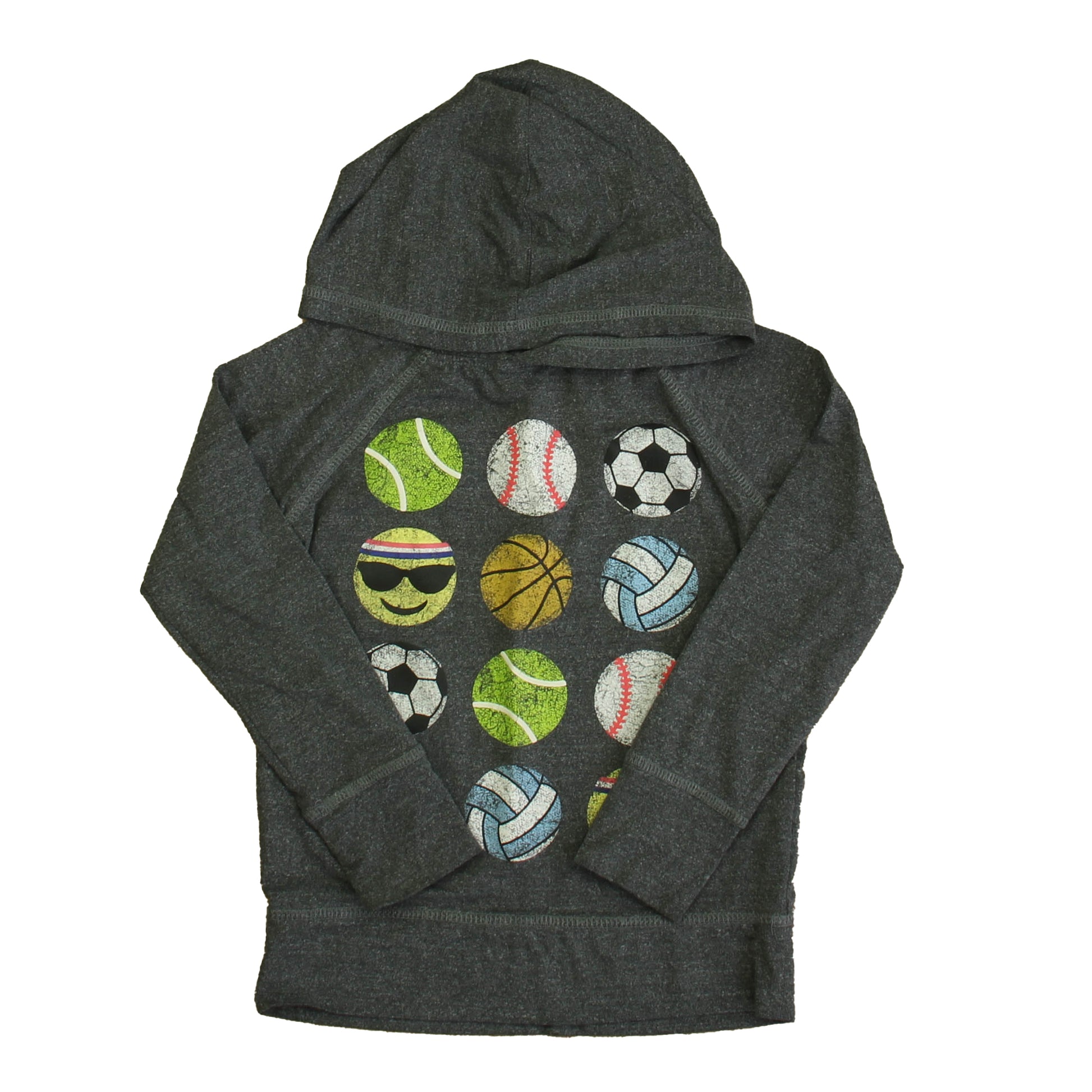 Rumi + Ryder Boys Gray Emoji Long Sleeve Shirt Size: 2-3T Gray Emoji