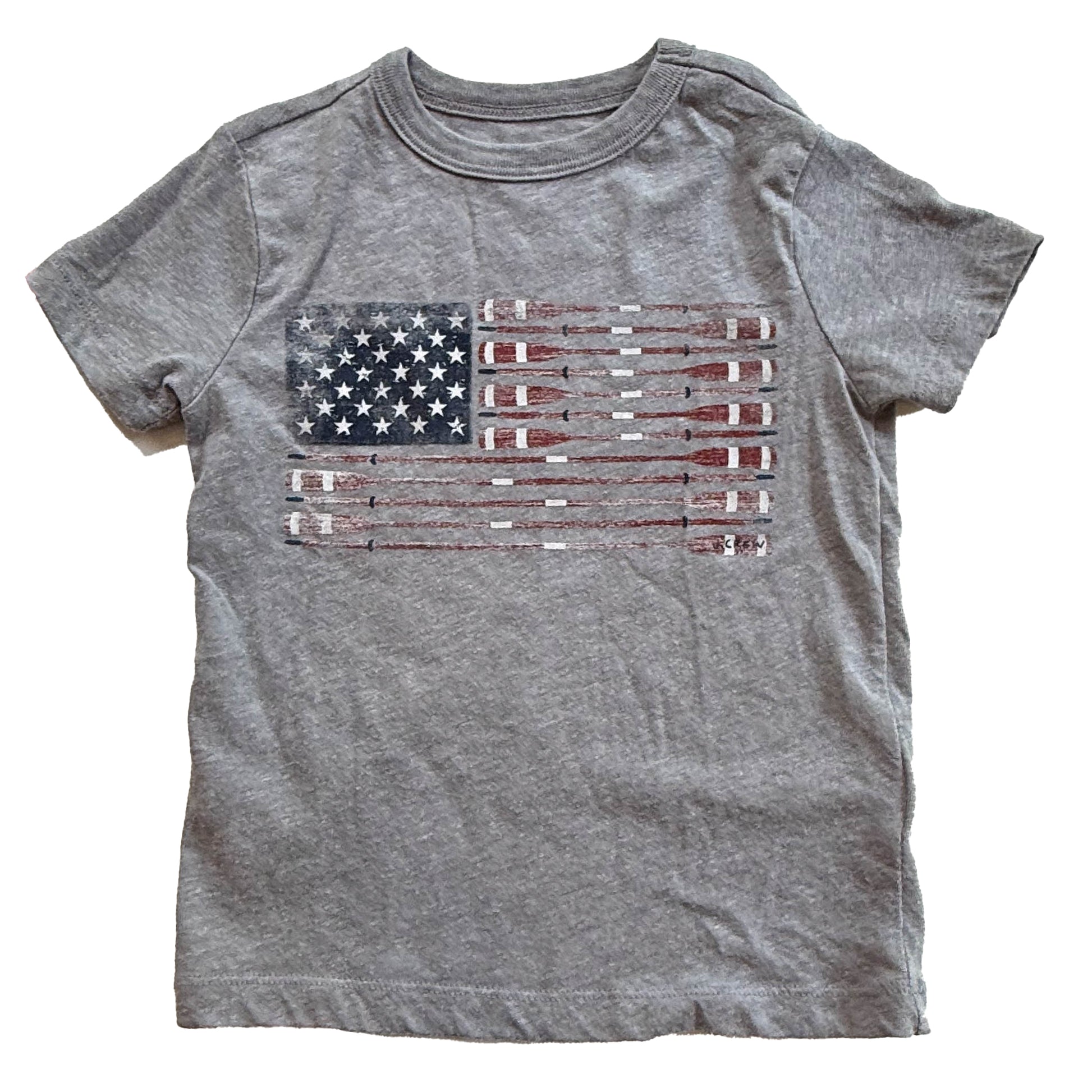 Crewcuts Boys Gray Flag T-Shirt Size: 2-3T Gray Flag