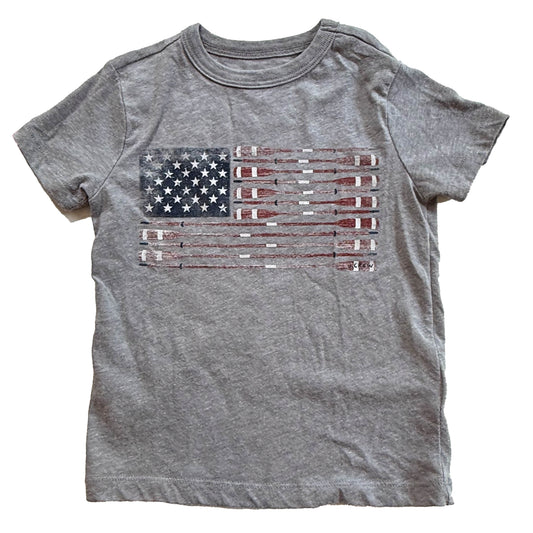 Crewcuts Boys Gray Flag T-Shirt Size: 2-3T Gray Flag