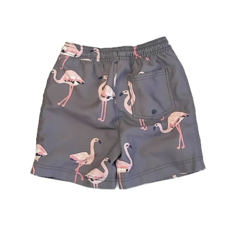 Tea Collection Boys Gray Flamingos Trunks Size: 6 Years Gray Flamingos