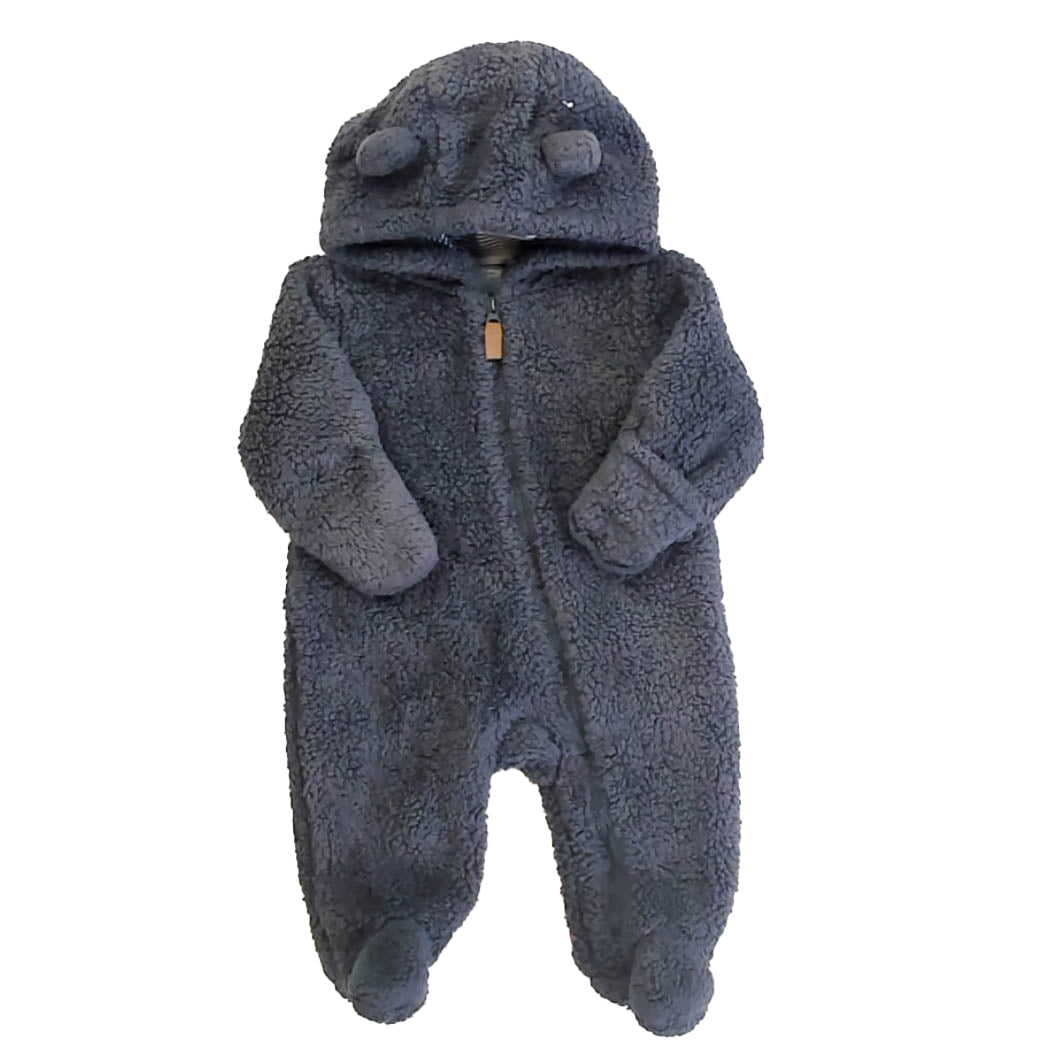 Carters Boys Gray Fleece Bunting Size: 3-6 Months Gray Fleece