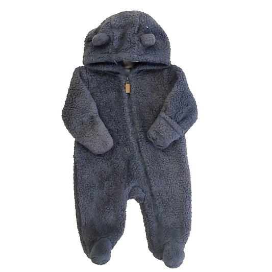 Carters Boys Gray Fleece Bunting Size: 3-6 Months Gray Fleece