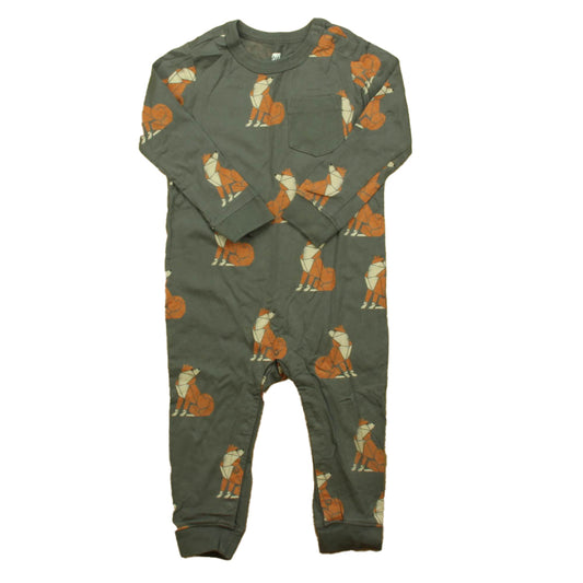 Tea Boys Gray Fox Long Sleeve Outfit Size: 18-24 Months Gray Fox
