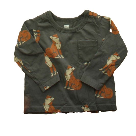 Tea Boys Gray | Fox T-Shirt Size: 3-6 Months