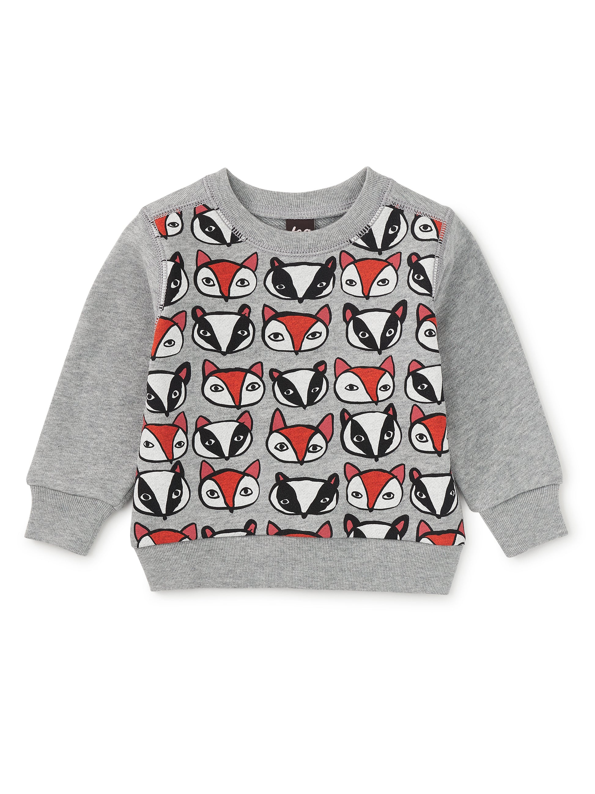 Tea Collection Boys Gray Fox Sweatshirt Size: 6-9 Months Gray Fox