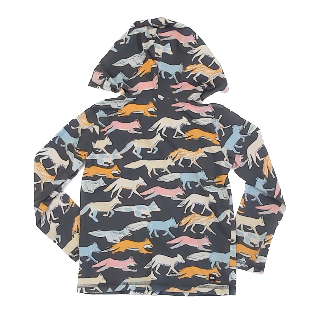 Tea Collection Boys Gray Foxes Long Sleeve Tops Size: 6 Years Gray Foxes