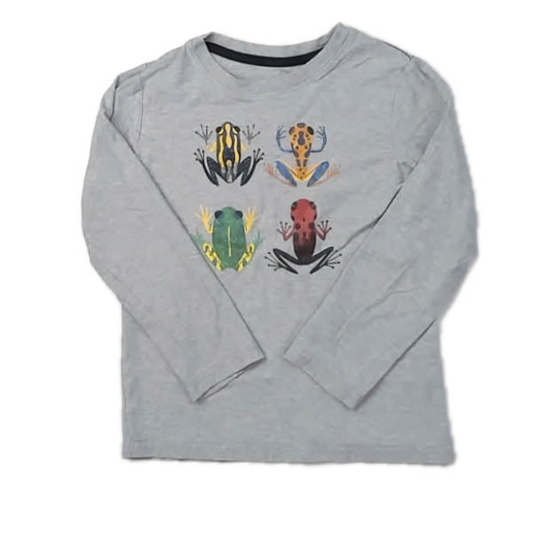 Tea Collection Boys Gray Frogs Long Sleeve T-Shirt Size: 7 Years Gray Frogs