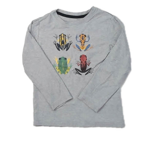 Tea Collection Boys Gray Frogs Long Sleeve T-Shirt Size: 7 Years Gray Frogs