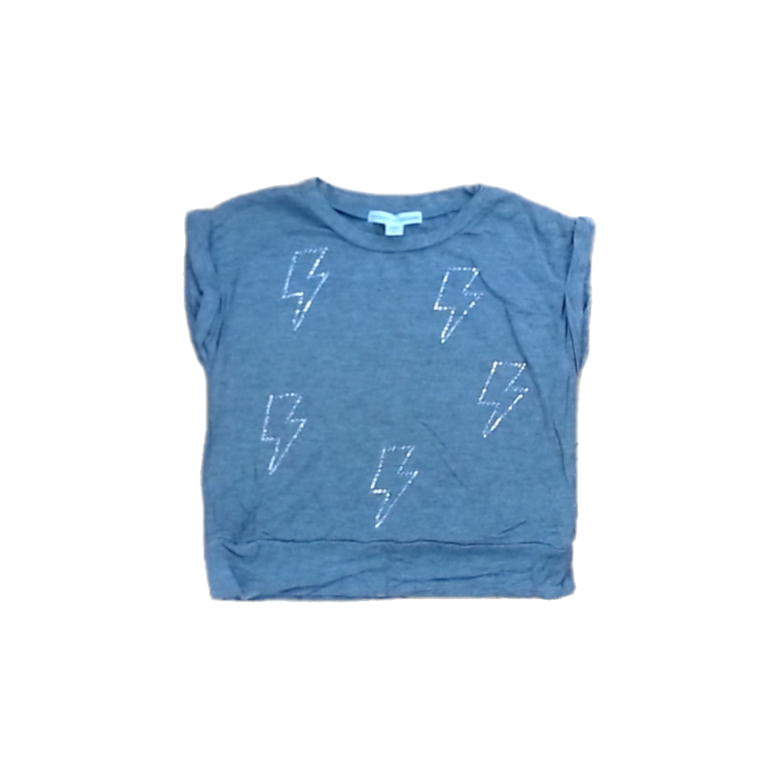 Rockets Of Awesome Girls Gray | Gem Lightening Botls Short Sleeve Shirt Size: 3T Gray | Gem Lightening Botls