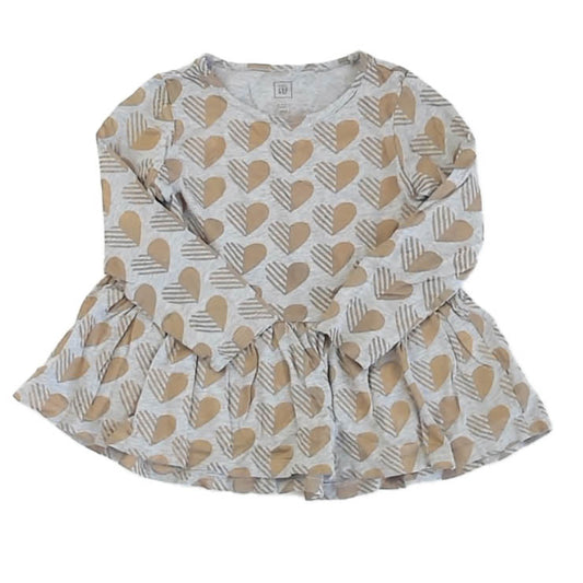 Gap Girls Gray | Gold Long Sleeve T-Shirt Size: 4T Gray | Gold