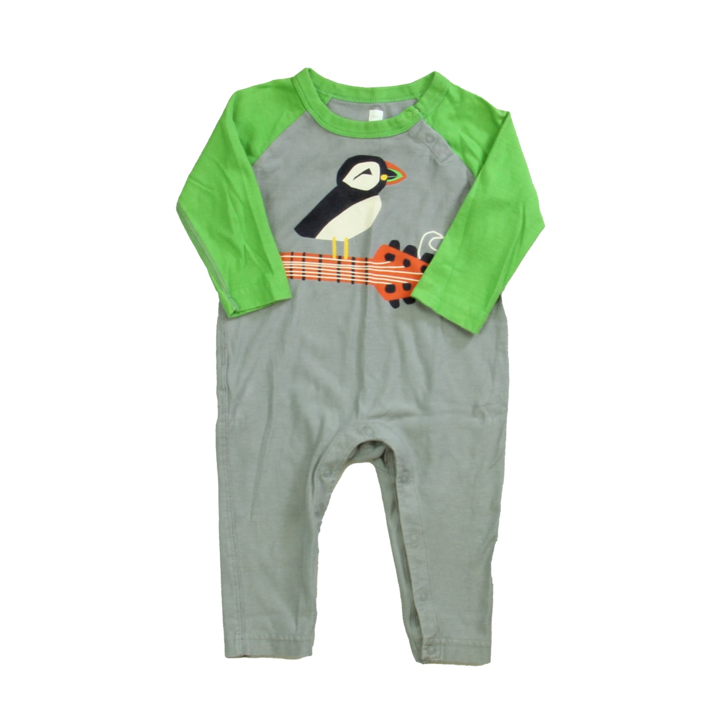 Tea Boys Gray | Green Bird Long Sleeve Outfit Size: 6-9 Months