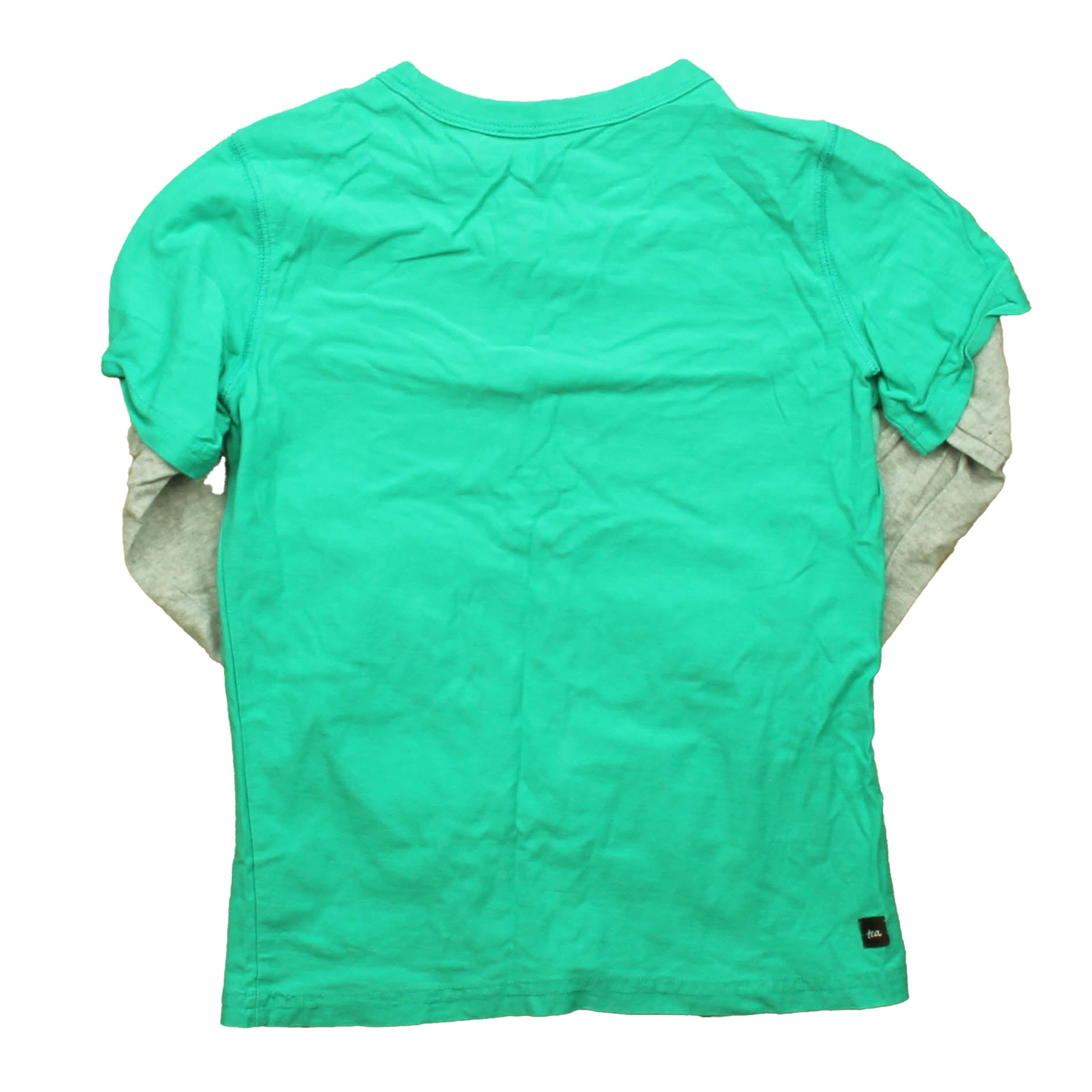 Tea Collection Boys Gray | Green Dinosaur Long Sleeve T-Shirt Size: 8 Years Gray | Green Dinosaur